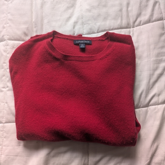 Lands End Cashmere Crewneck Sweater - Picture 3 of 9